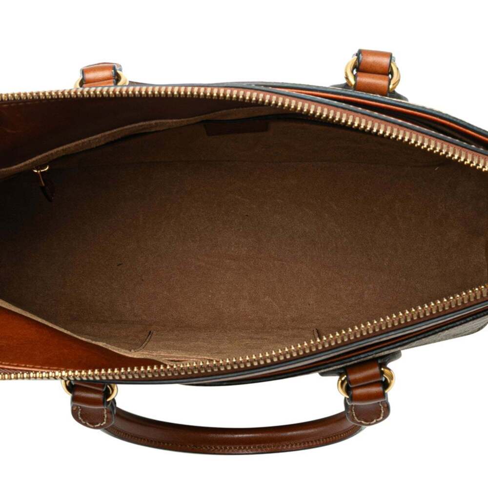 GUCCI Authentic Brown Leather Shoulder Bag - Picture 7 of 11
